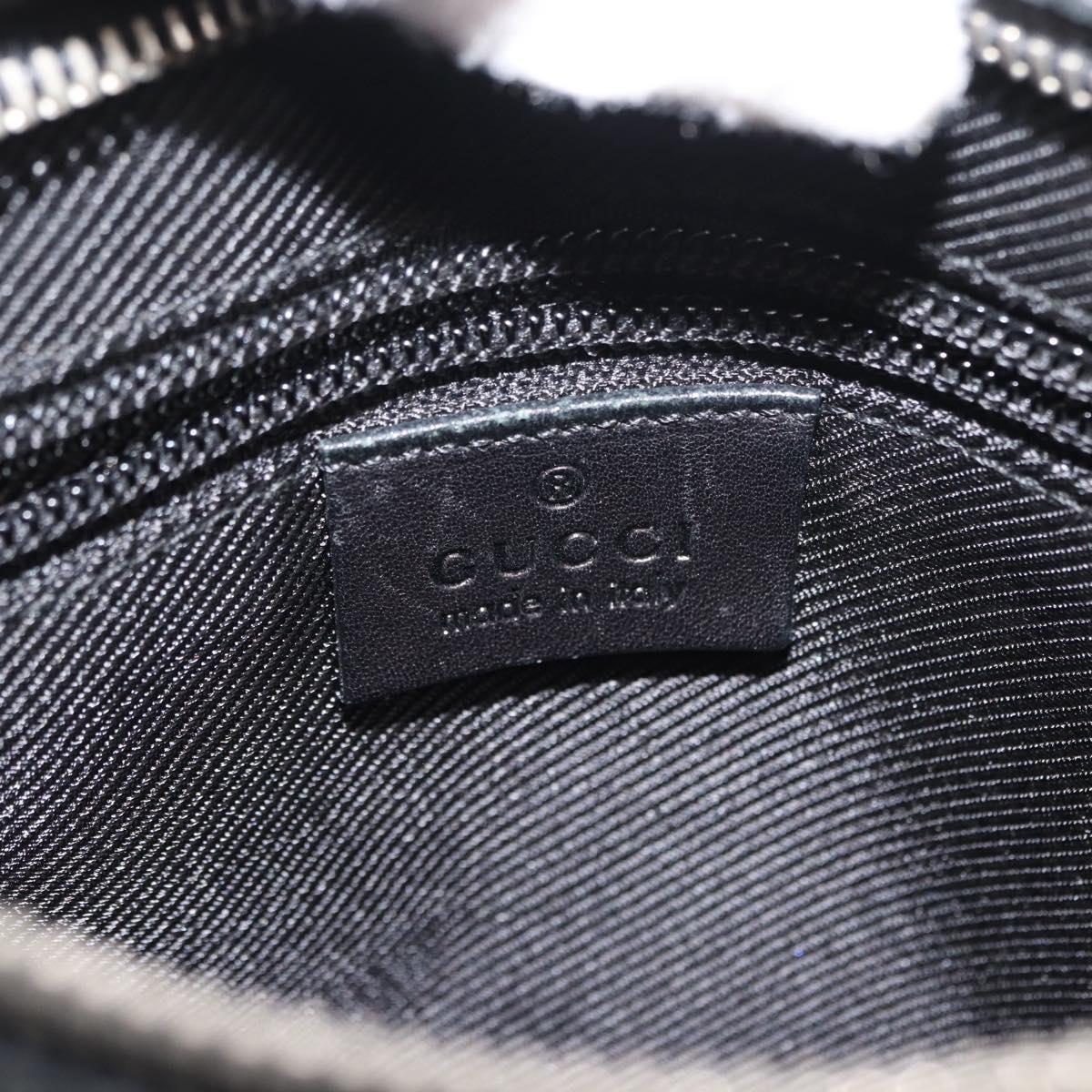 GUCCI Shoulder Bag Canvas Leather Black Auth ep11047