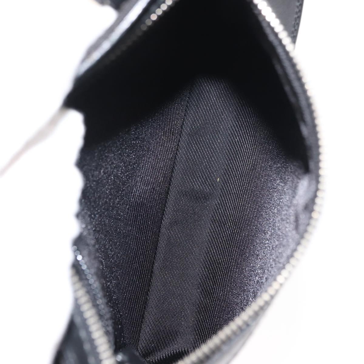 GUCCI Shoulder Bag Canvas Leather Black Auth ep11047