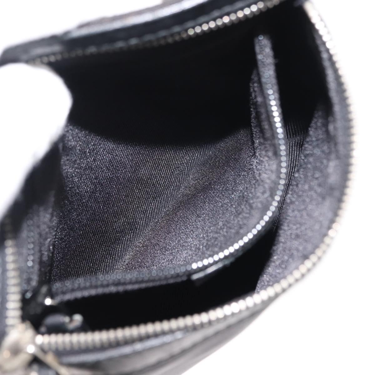 GUCCI Shoulder Bag Canvas Leather Black Auth ep11047