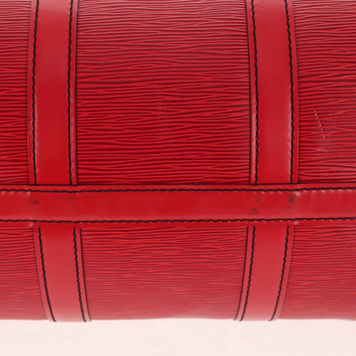 LOUIS VUITTON Epi Keepall 45 Boston Bag Red M42977 LV Auth ep11050