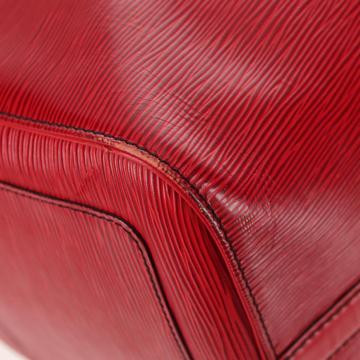 LOUIS VUITTON Epi Keepall 45 Boston Bag Red M42977 LV Auth ep11050