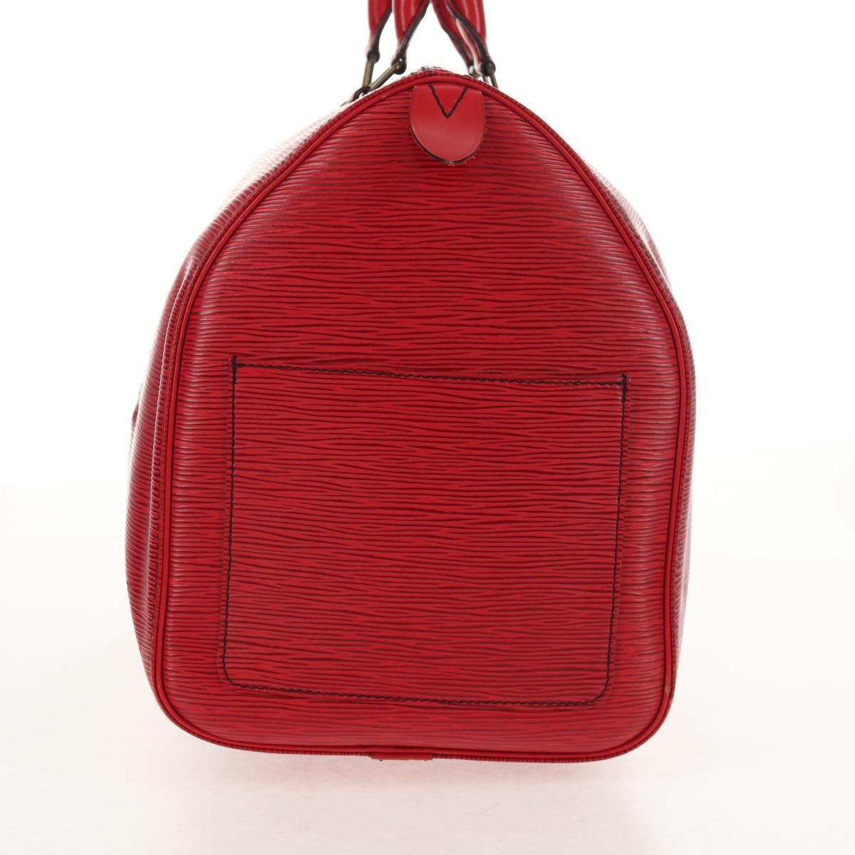 LOUIS VUITTON Epi Keepall 45 Boston Bag Red M42977 LV Auth ep11050