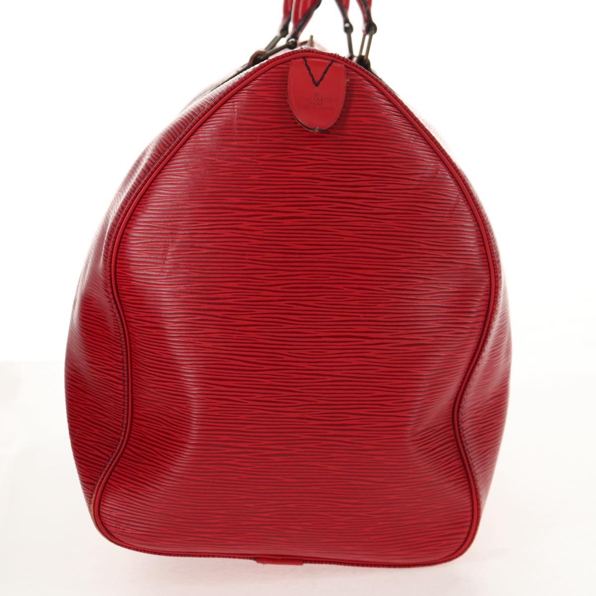 LOUIS VUITTON Epi Keepall 45 Boston Bag Red M42977 LV Auth ep11050
