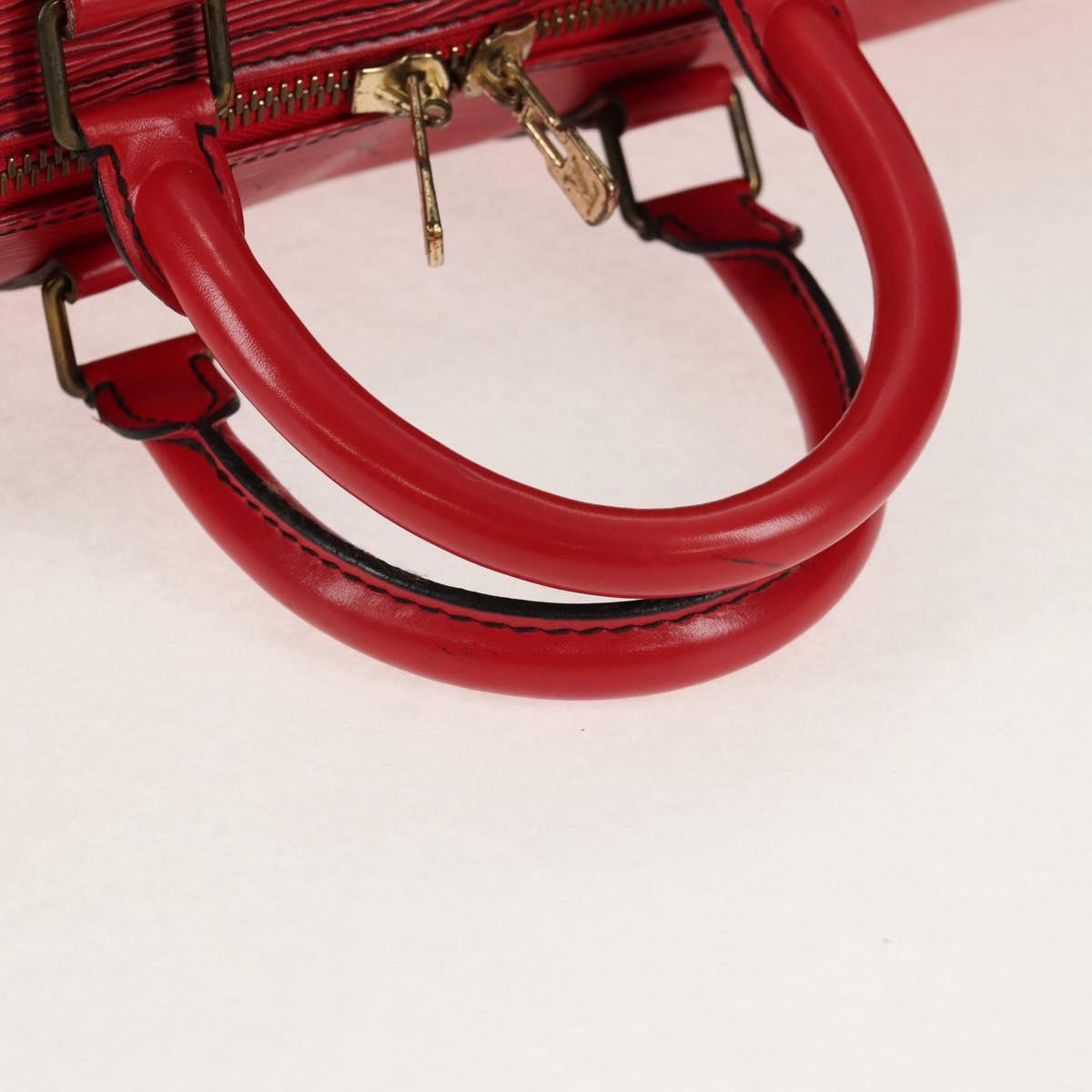 LOUIS VUITTON Epi Keepall 45 Boston Bag Red M42977 LV Auth ep11050