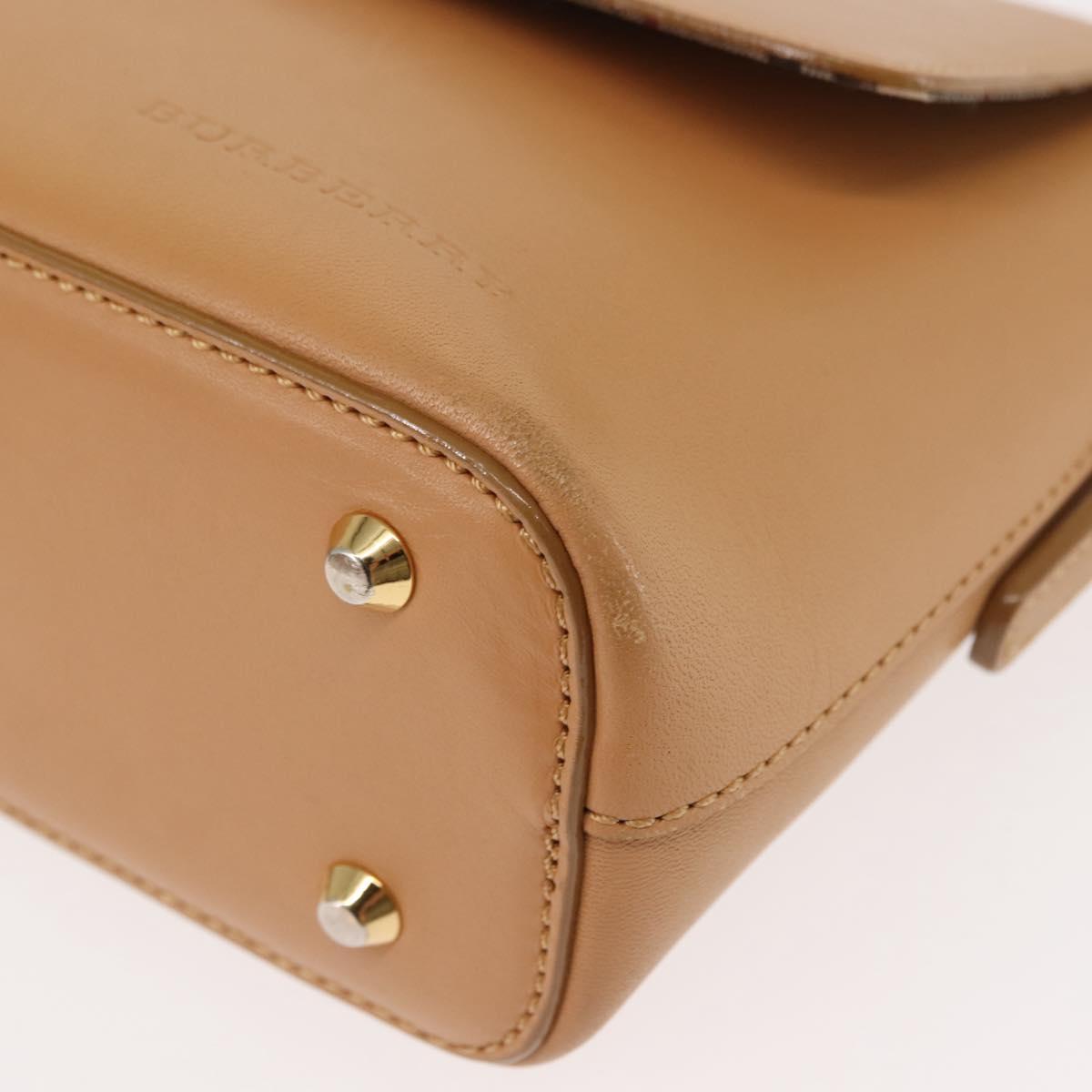 BURBERRY Shoulder Bag Leather Beige Auth ep11052