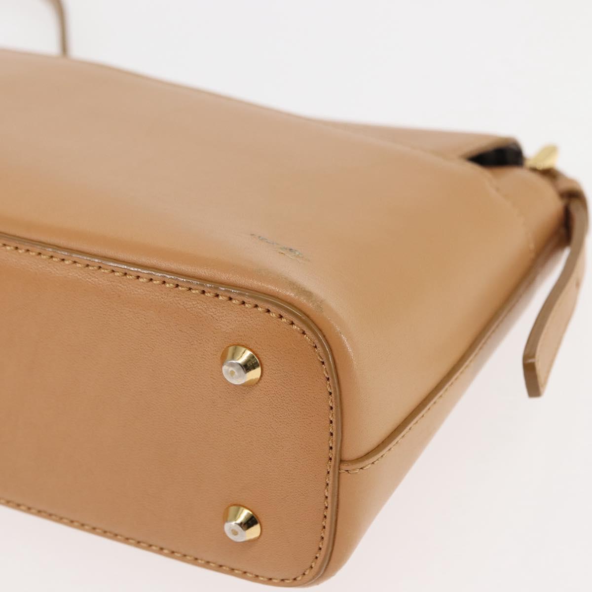 BURBERRY Shoulder Bag Leather Beige Auth ep11052