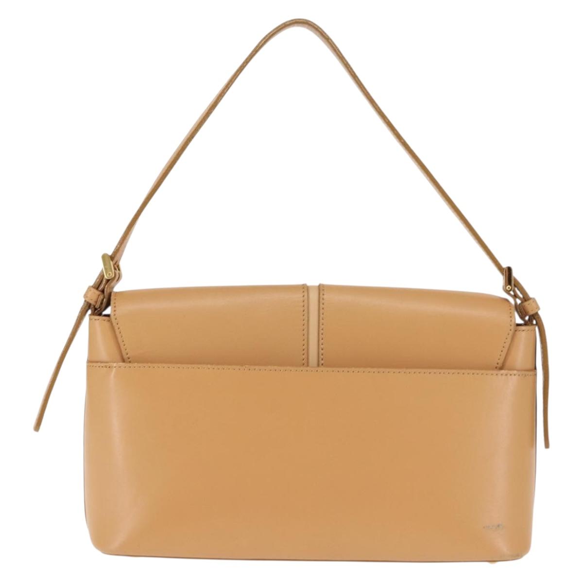 BURBERRY Shoulder Bag Leather Beige Auth ep11052