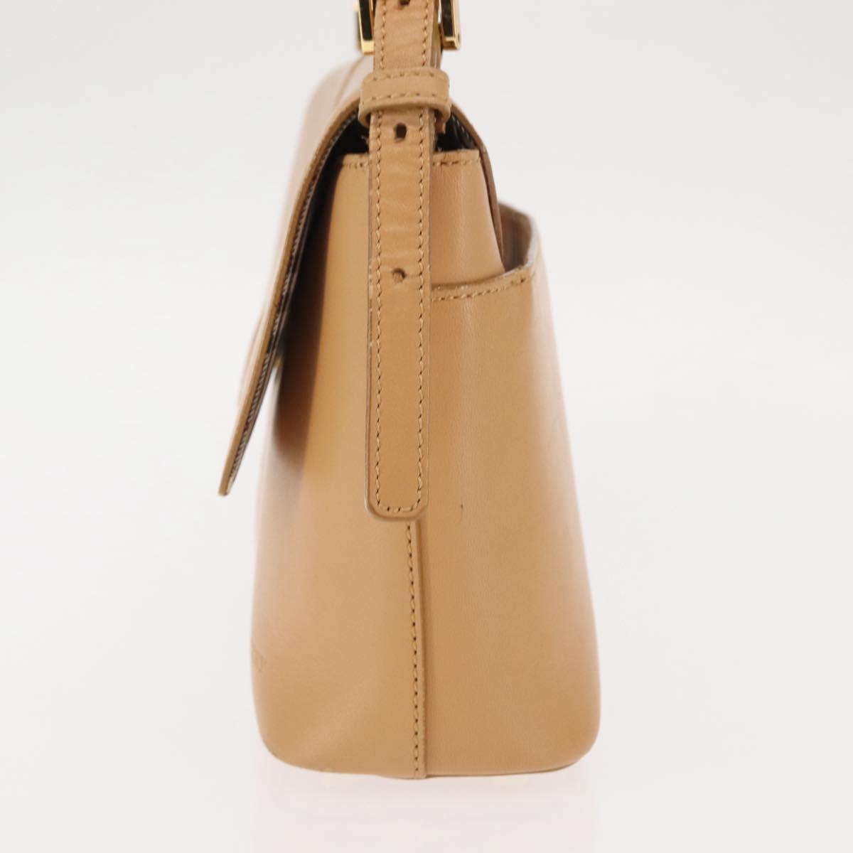 BURBERRY Shoulder Bag Leather Beige Auth ep11052