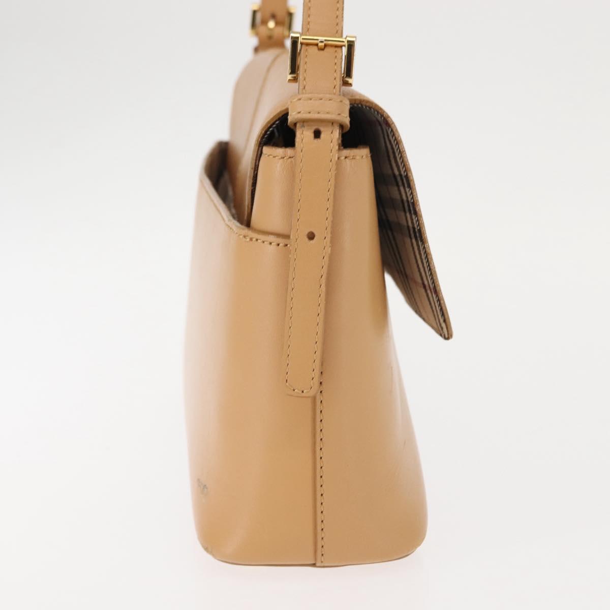 BURBERRY Shoulder Bag Leather Beige Auth ep11052
