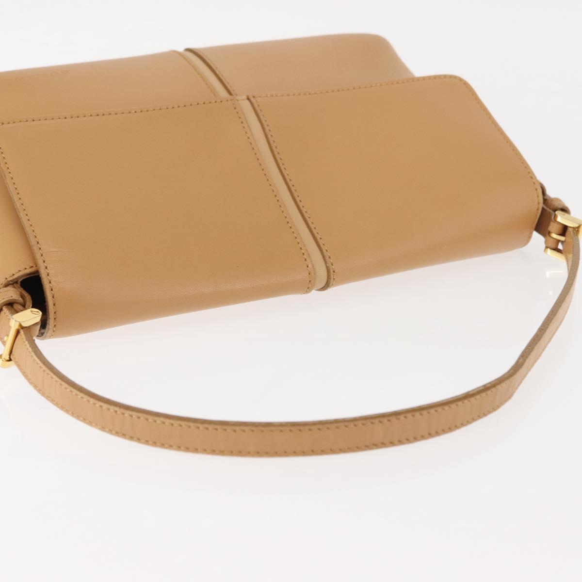 BURBERRY Shoulder Bag Leather Beige Auth ep11052
