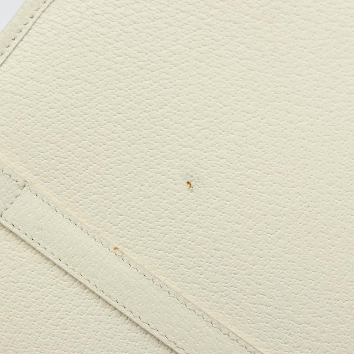 GUCCI Jackie Hand Bag Leather White Auth ep11054