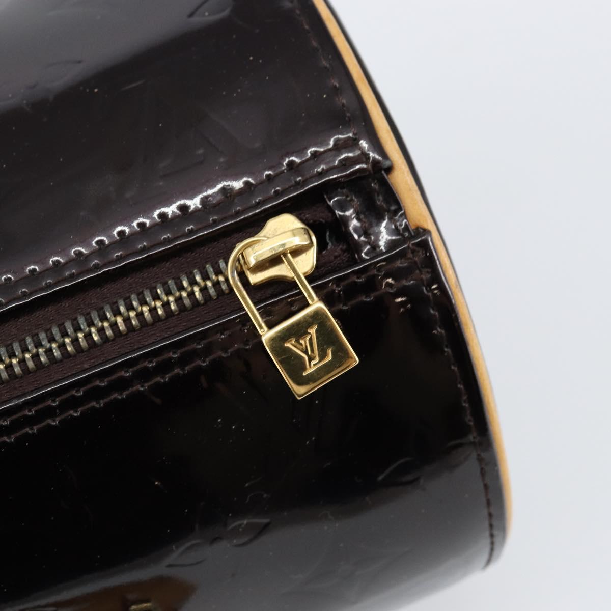 LOUIS VUITTON Monogram Vernis Bedford Hand Bag Amarante M91996 LV Auth ep11060