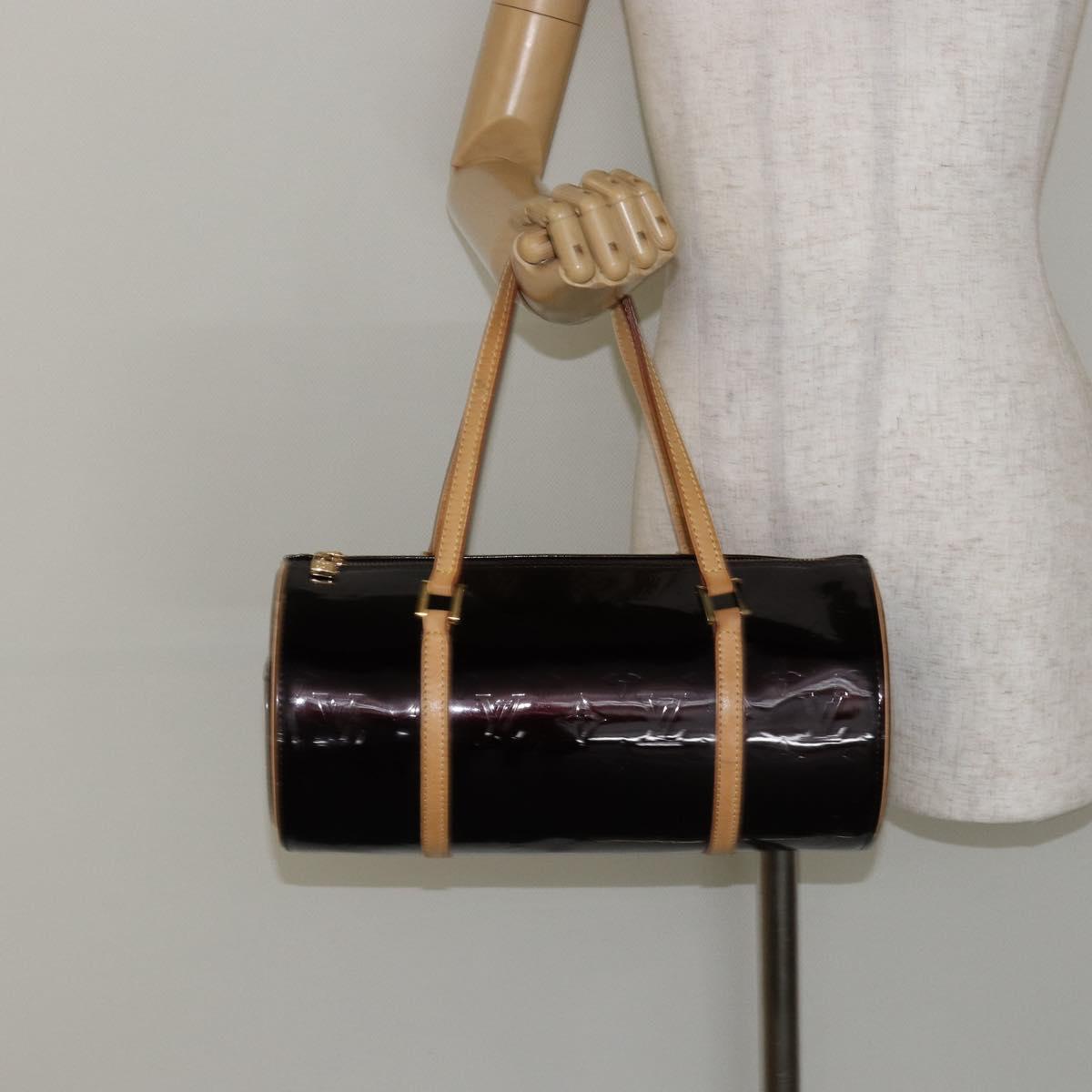 LOUIS VUITTON Monogram Vernis Bedford Hand Bag Amarante M91996 LV Auth ep11060