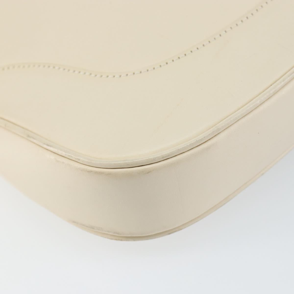 GUCCI Jackie Shoulder Bag Leather White Auth ep11062