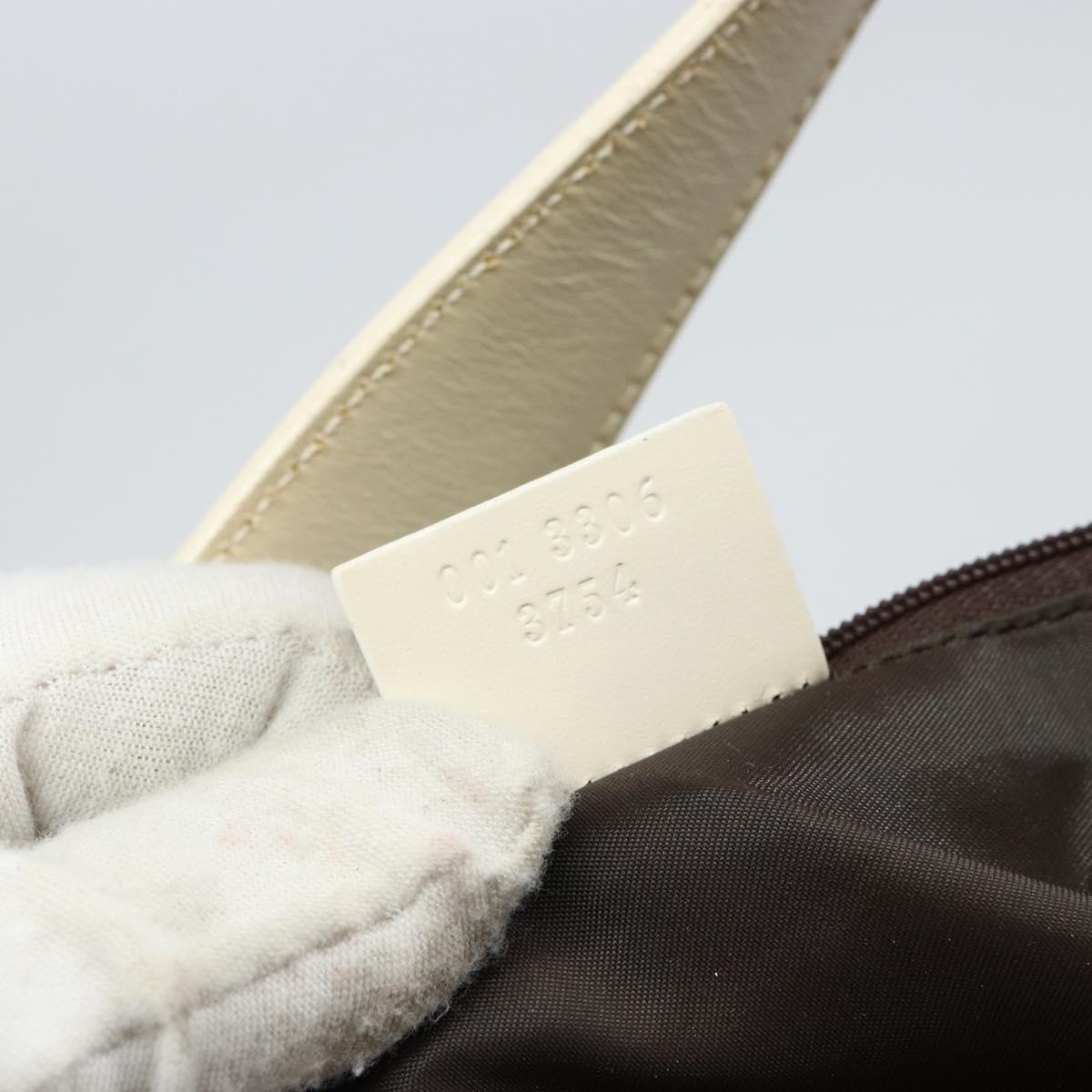 GUCCI Jackie Shoulder Bag Leather White Auth ep11062