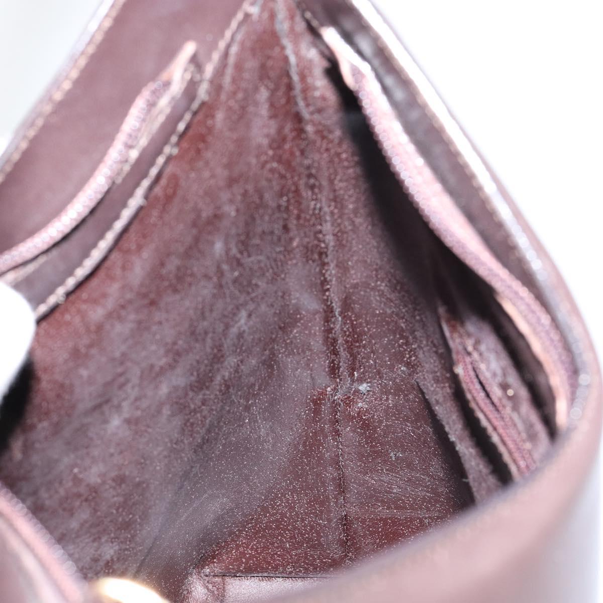 GUCCI Bamboo Shoulder Bag Leather Brown Auth ep11065