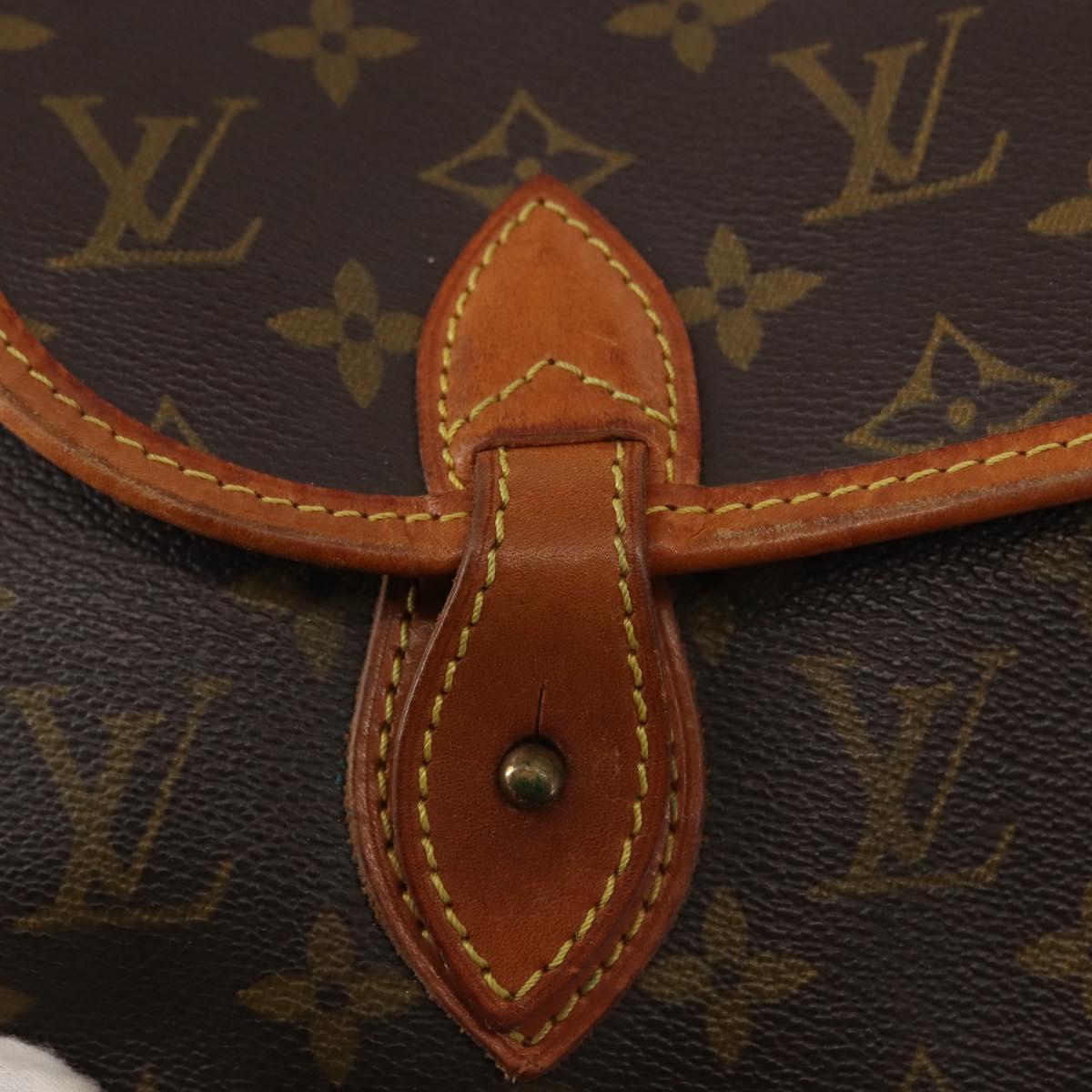 LOUIS VUITTON Monogram Gibeciere MM Shoulder Bag M42247 LV Auth ep11068