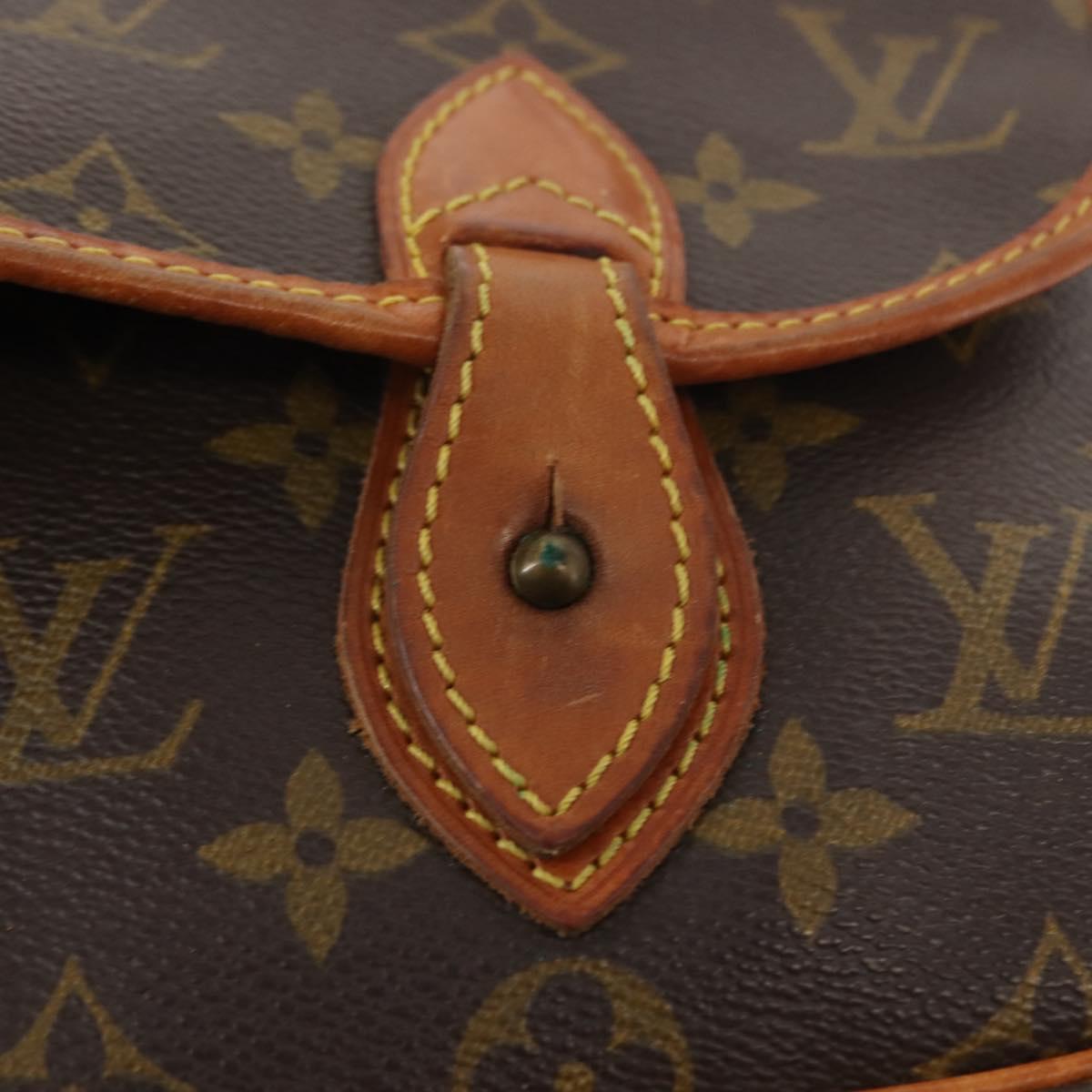 LOUIS VUITTON Monogram Gibeciere MM Shoulder Bag M42247 LV Auth ep11068