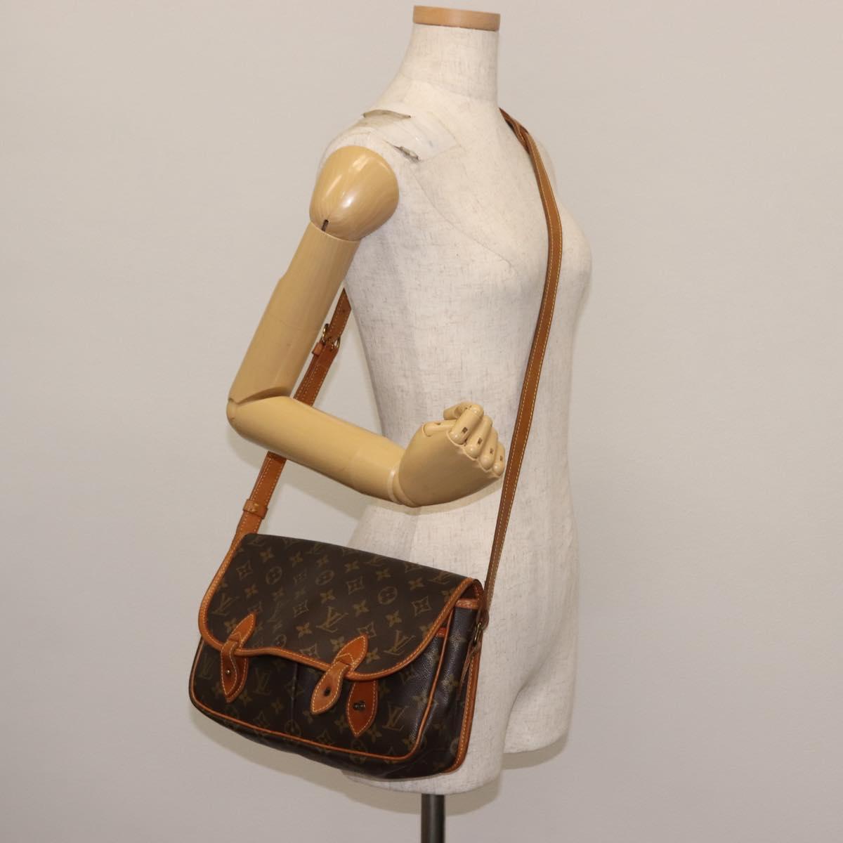 LOUIS VUITTON Monogram Gibeciere MM Shoulder Bag M42247 LV Auth ep11068