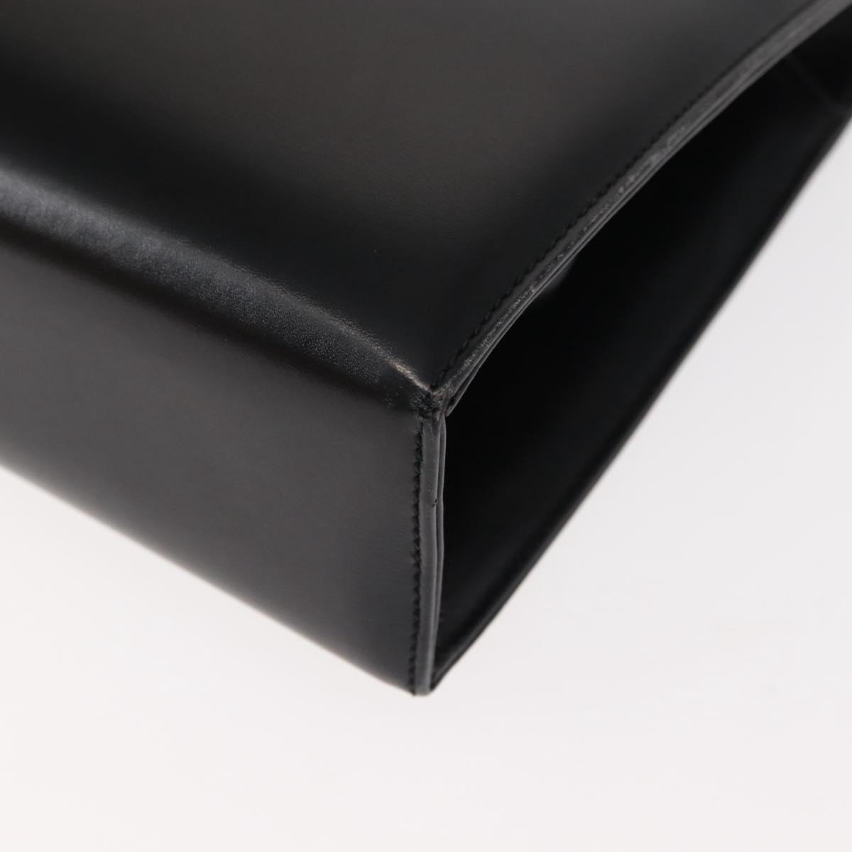 GUCCI Hand Bag Leather Black Auth ep11069