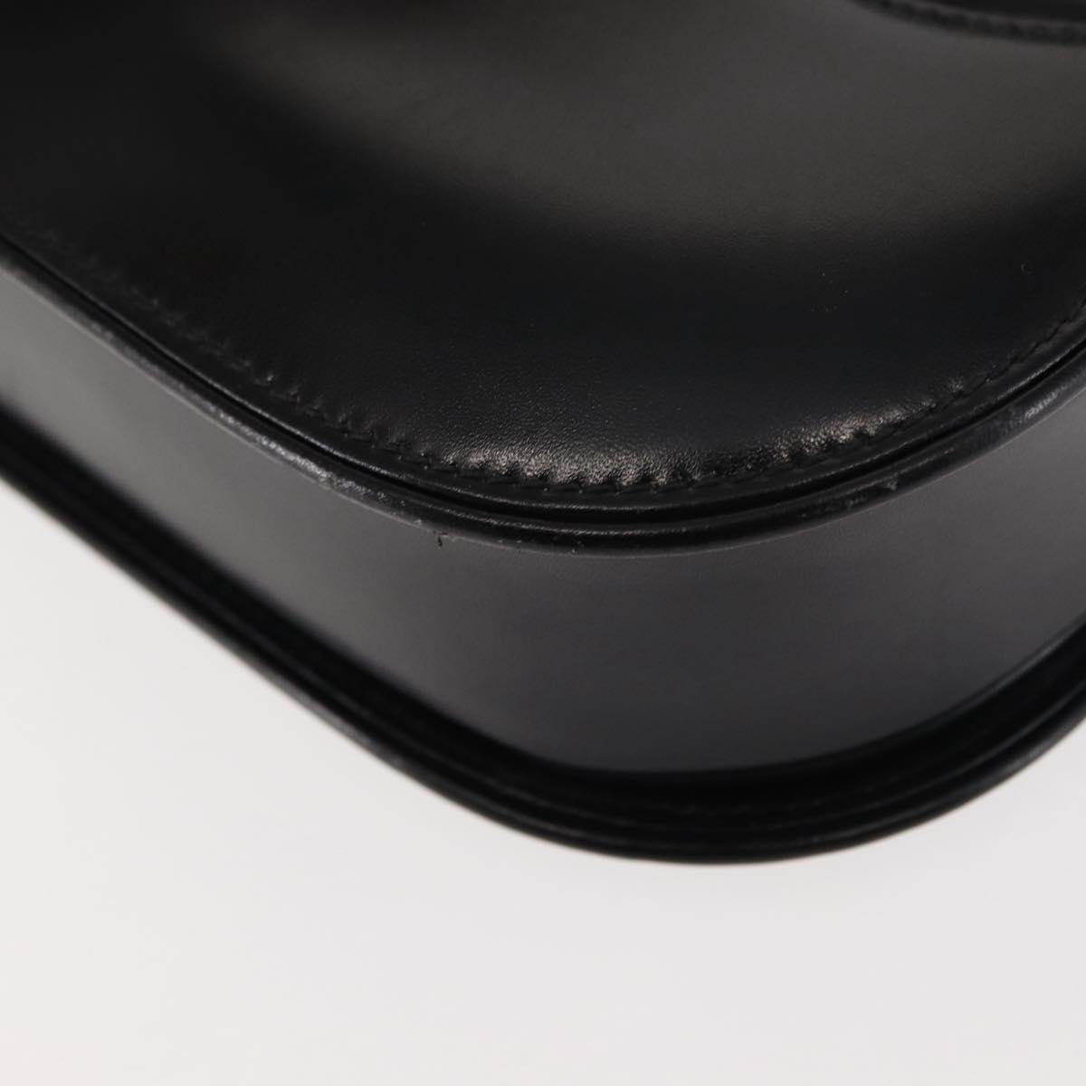 GUCCI Shoulder Bag Leather Black Auth ep11071