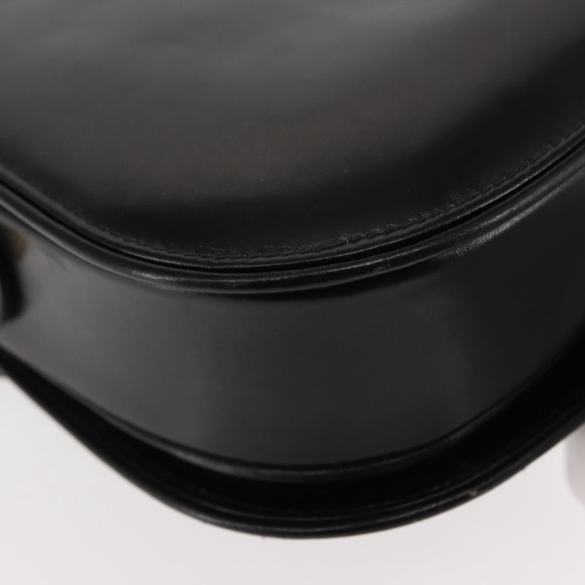 GUCCI Shoulder Bag Leather Black Auth ep11071