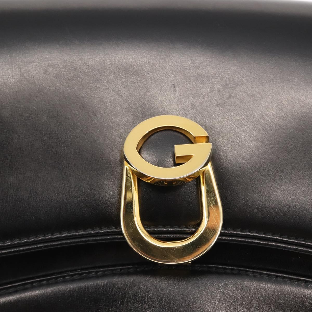 GUCCI Shoulder Bag Leather Black Auth ep11071