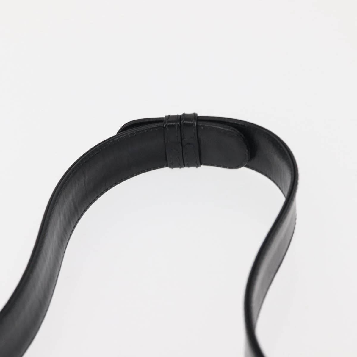 GUCCI Shoulder Bag Leather Black Auth ep11071