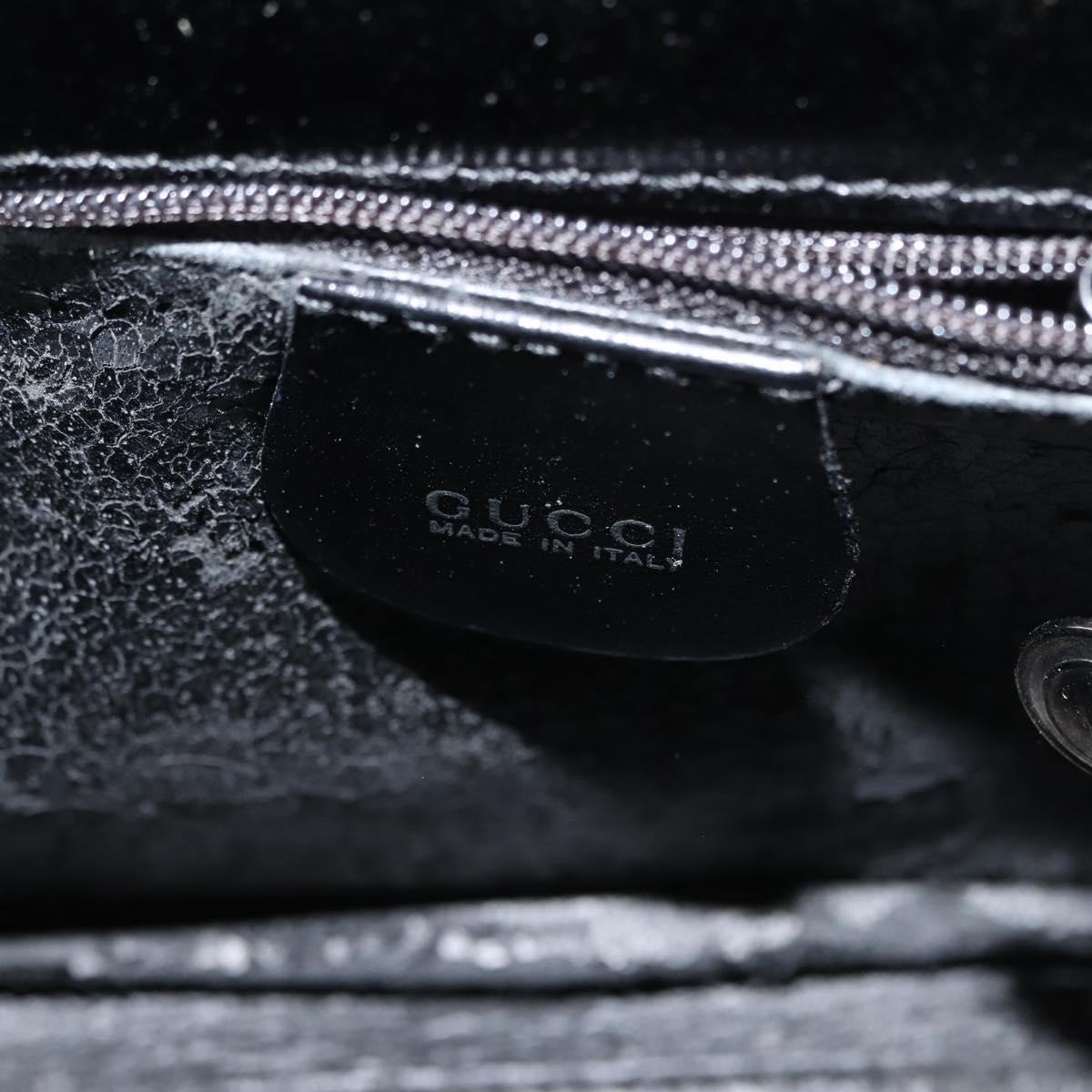 GUCCI Hand Bag Vinyl Black Clear Auth ep11074