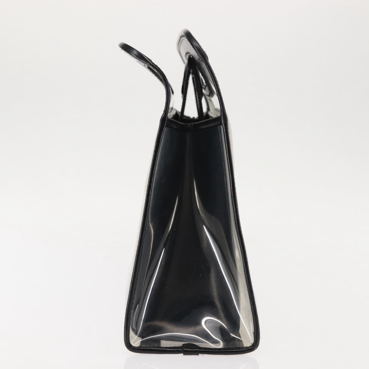 GUCCI Hand Bag Vinyl Black Clear Auth ep11074