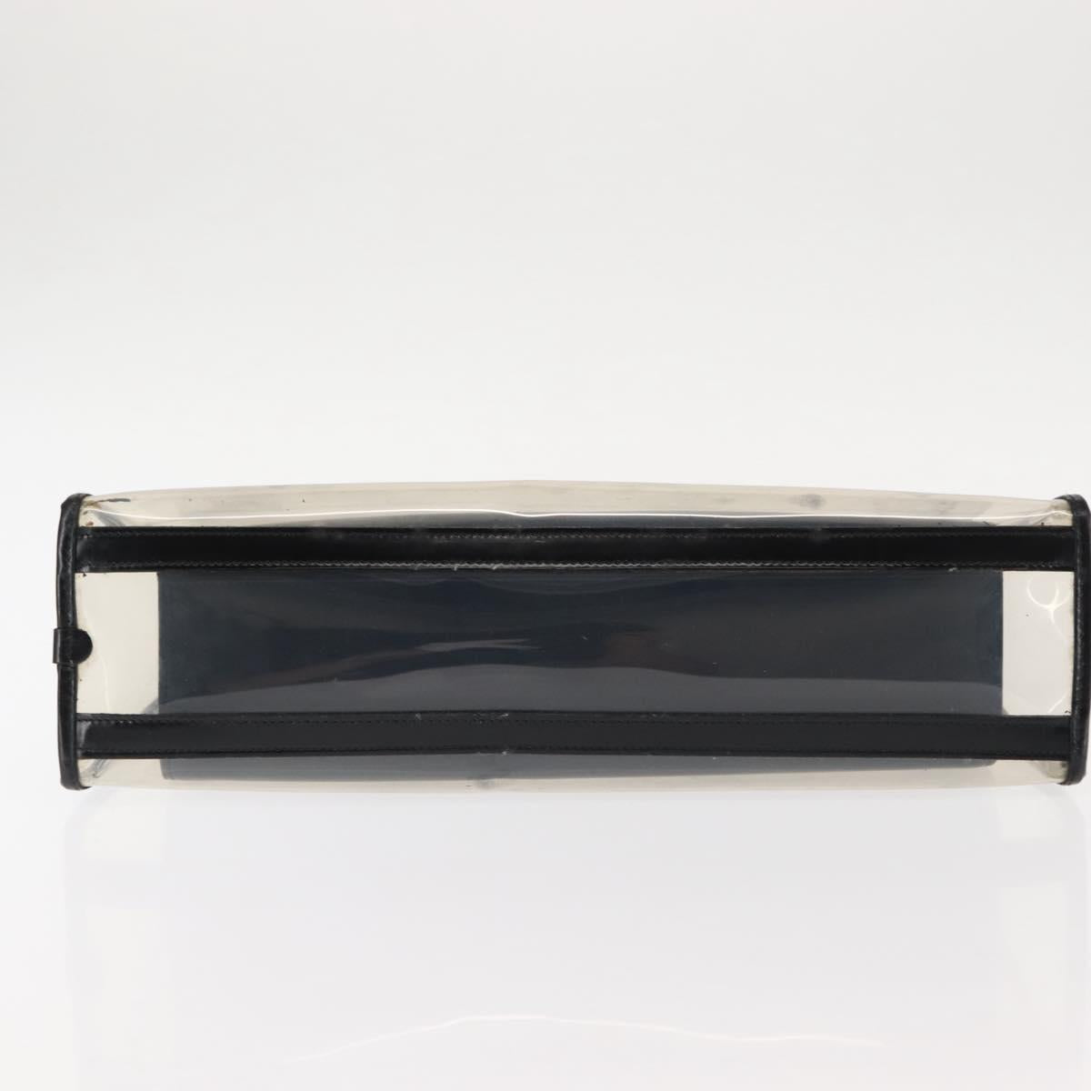 GUCCI Hand Bag Vinyl Black Clear Auth ep11074