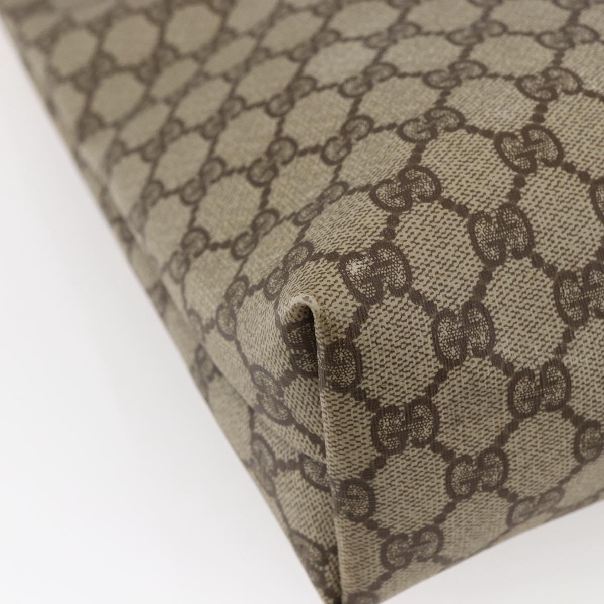 GUCCI GG Supreme Tote Bag PVC Beige Gold 002 39 6130 Auth ep11076