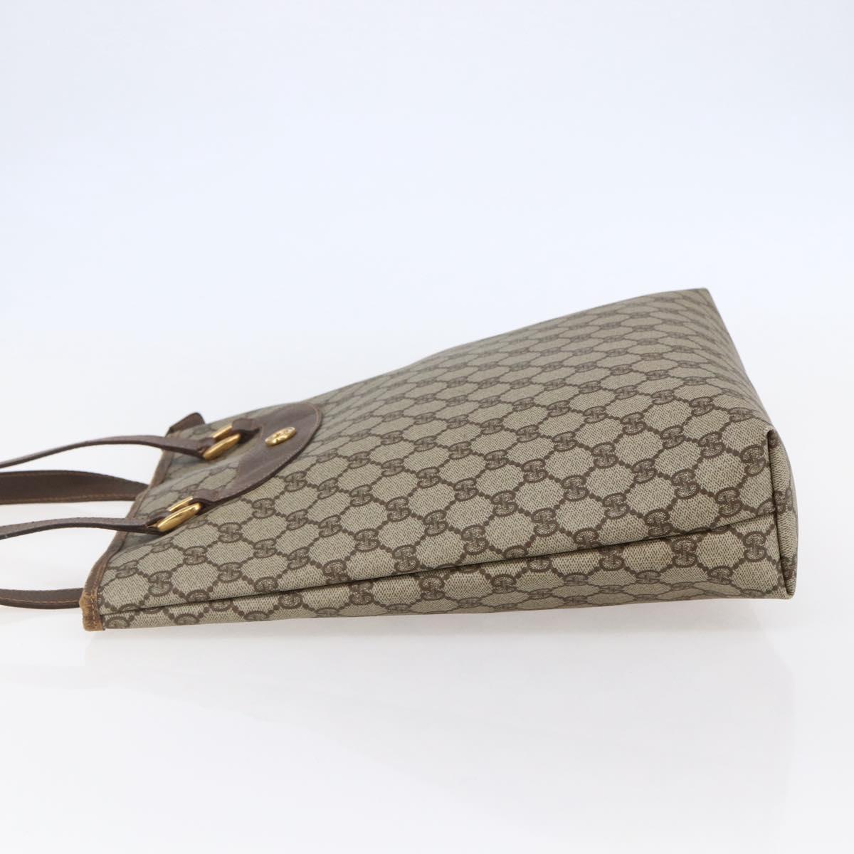 GUCCI GG Supreme Tote Bag PVC Beige Gold 002 39 6130 Auth ep11076