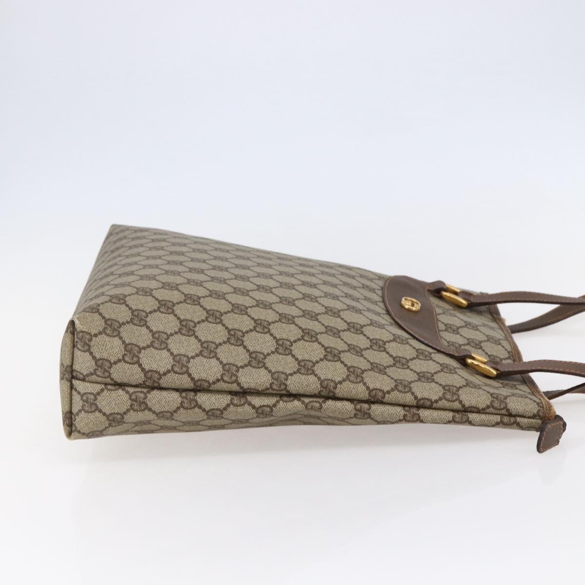 GUCCI GG Supreme Tote Bag PVC Beige Gold 002 39 6130 Auth ep11076
