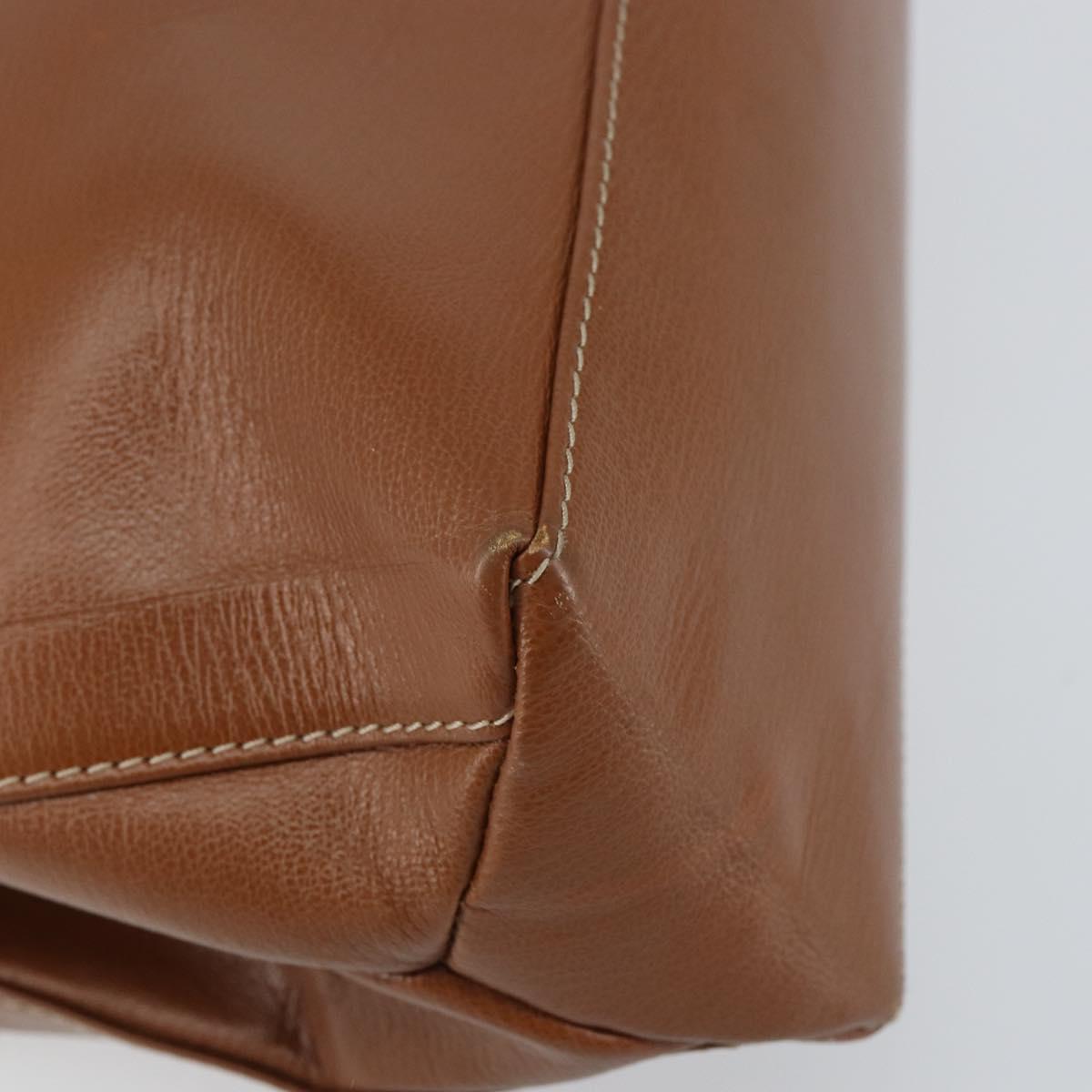 LOEWE Velazquez Hand Bag Suede Leather Brown Gold Auth ep11077