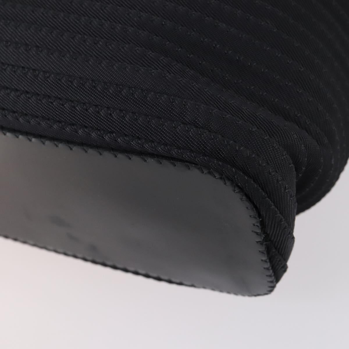 GUCCI Bamboo Hand Bag Nylon 2way Black Auth ep11085