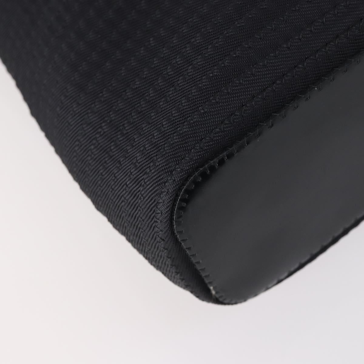 GUCCI Bamboo Hand Bag Nylon 2way Black Auth ep11085