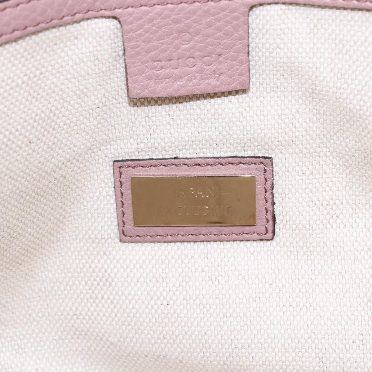 GUCCI Soho Tote Bag Leather Pink Auth ep11088
