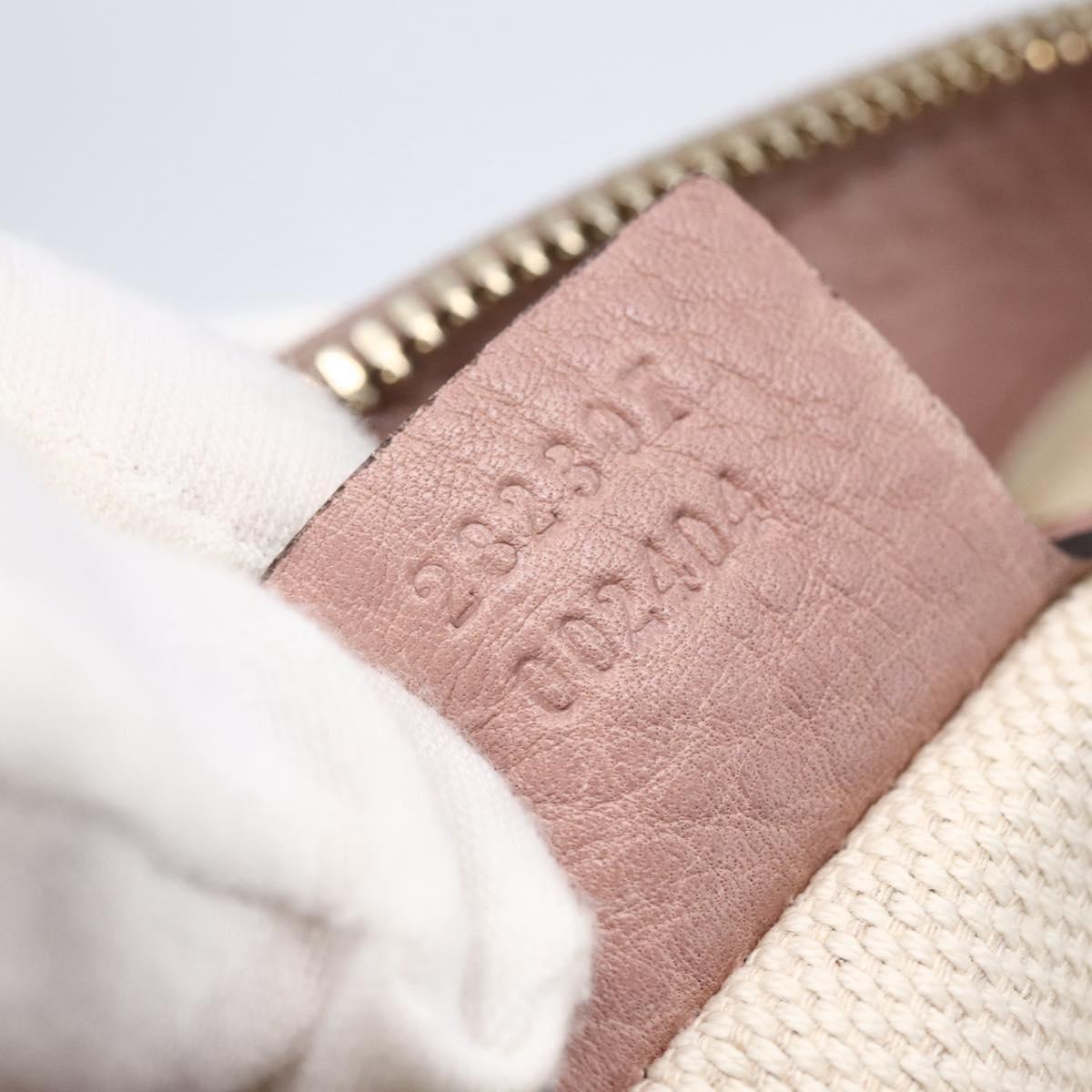 GUCCI Soho Tote Bag Leather Pink Auth ep11088