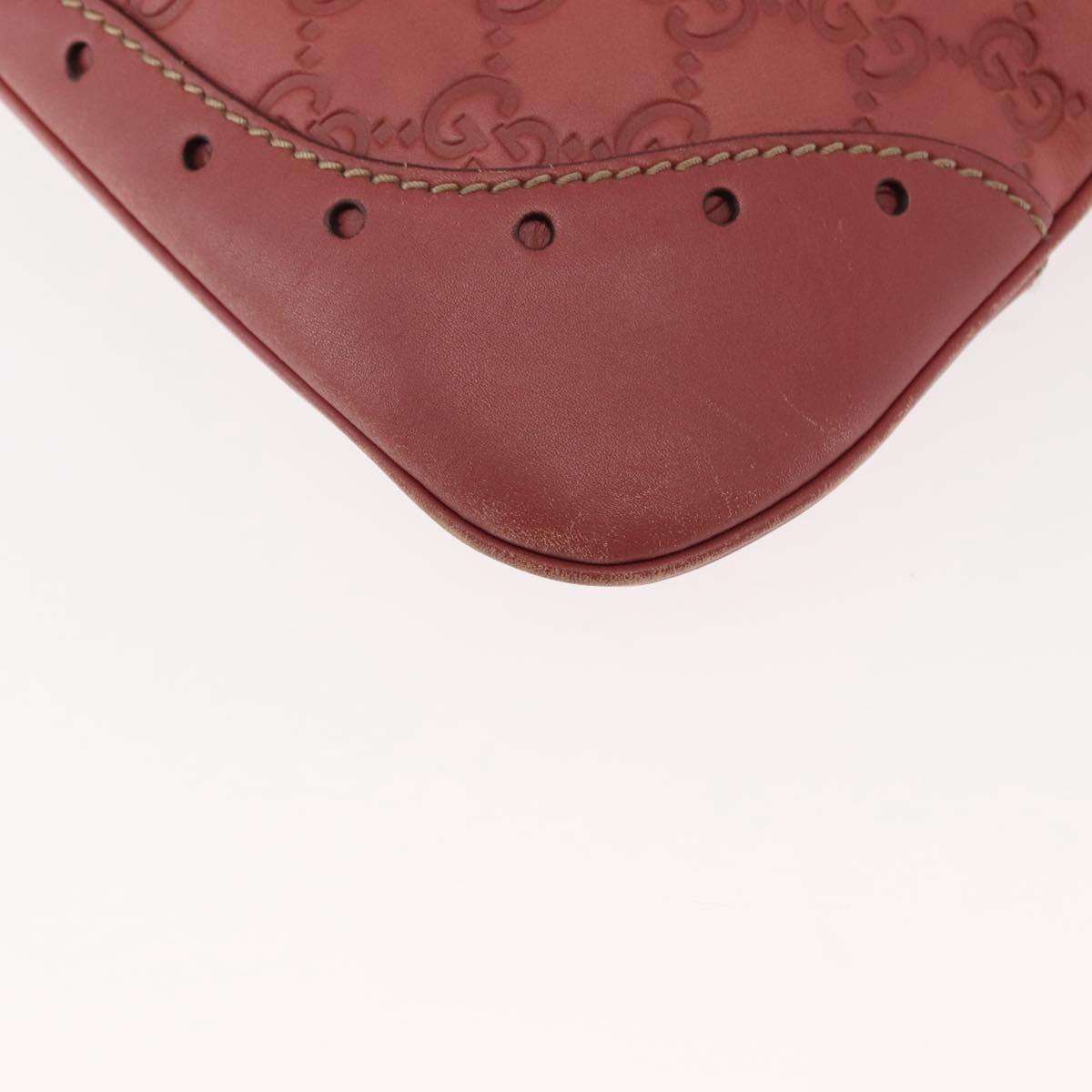 GUCCI Guccissima GG Shoulder Bag Leather Pink Auth ep11089