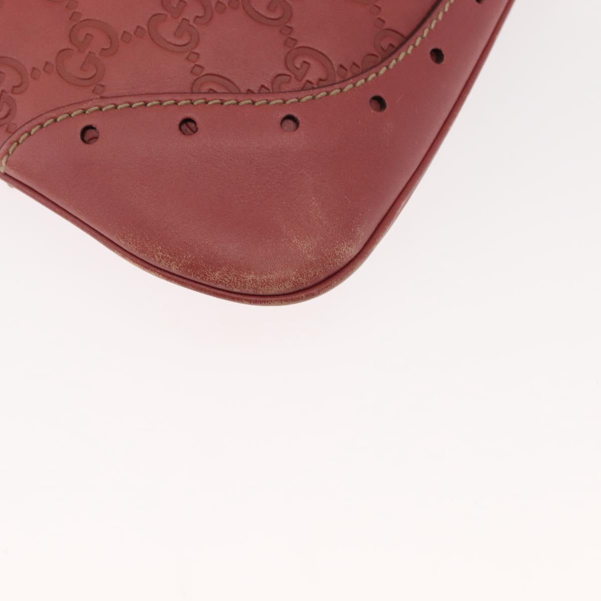 GUCCI Guccissima GG Shoulder Bag Leather Pink Auth ep11089