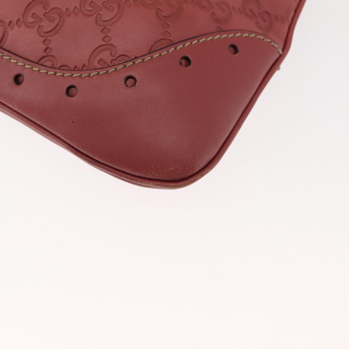 GUCCI Guccissima GG Shoulder Bag Leather Pink Auth ep11089
