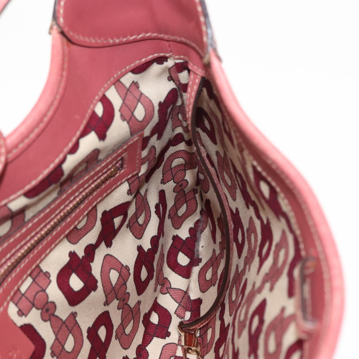 GUCCI Guccissima GG Shoulder Bag Leather Pink Auth ep11089