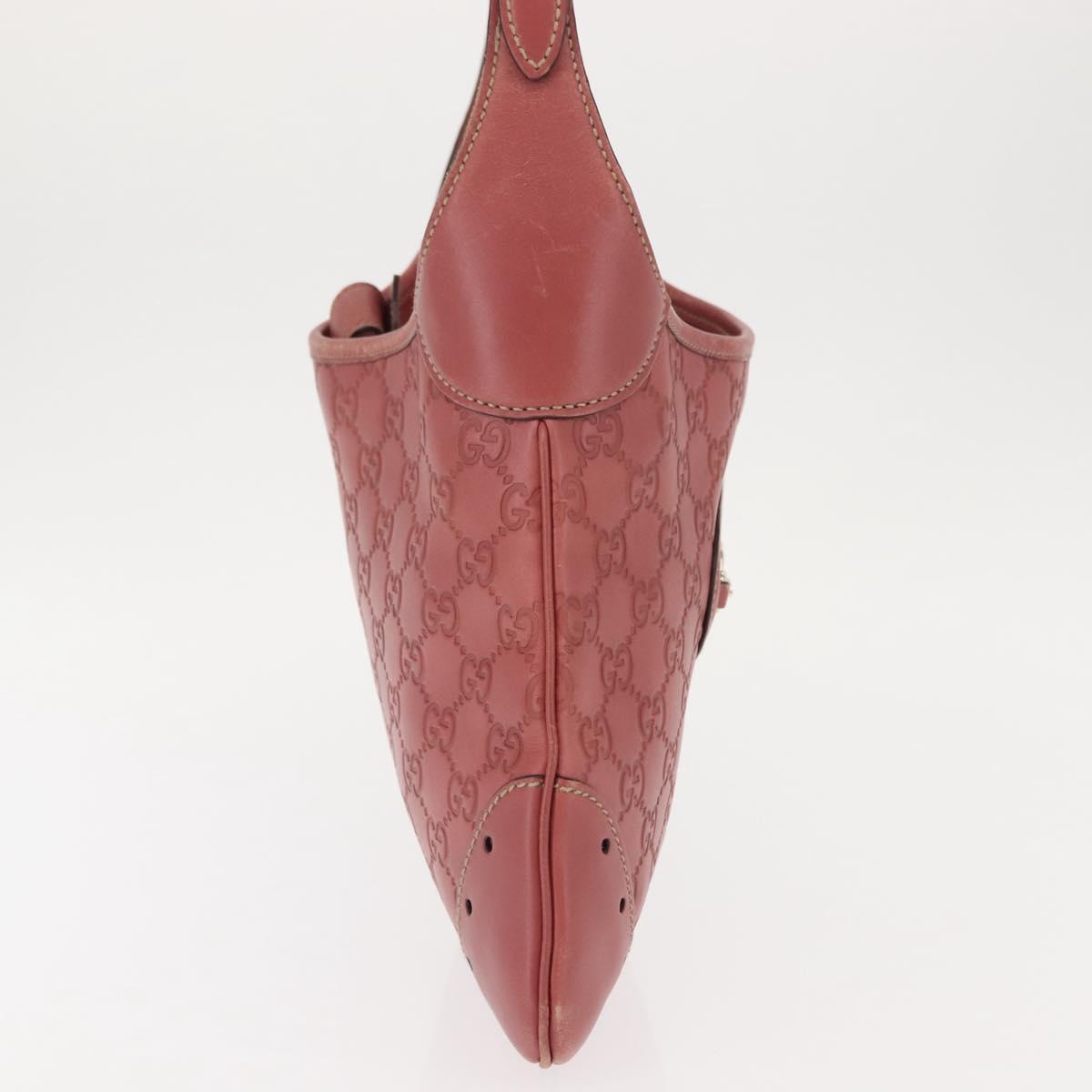 GUCCI Guccissima GG Shoulder Bag Leather Pink Auth ep11089