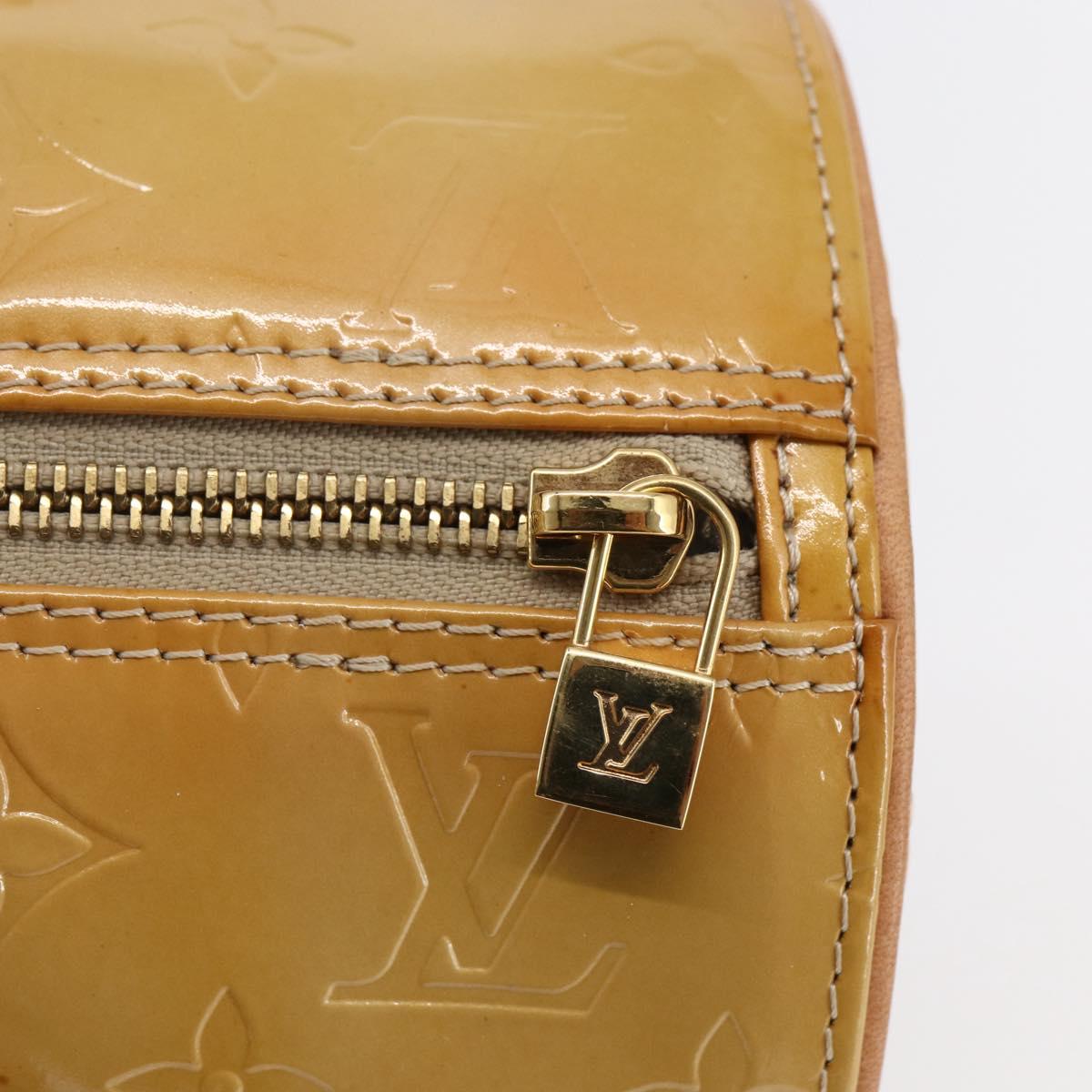 LOUIS VUITTON Monogram Vernis Bedford Hand Bag Beige M91006 LV Auth ep11091