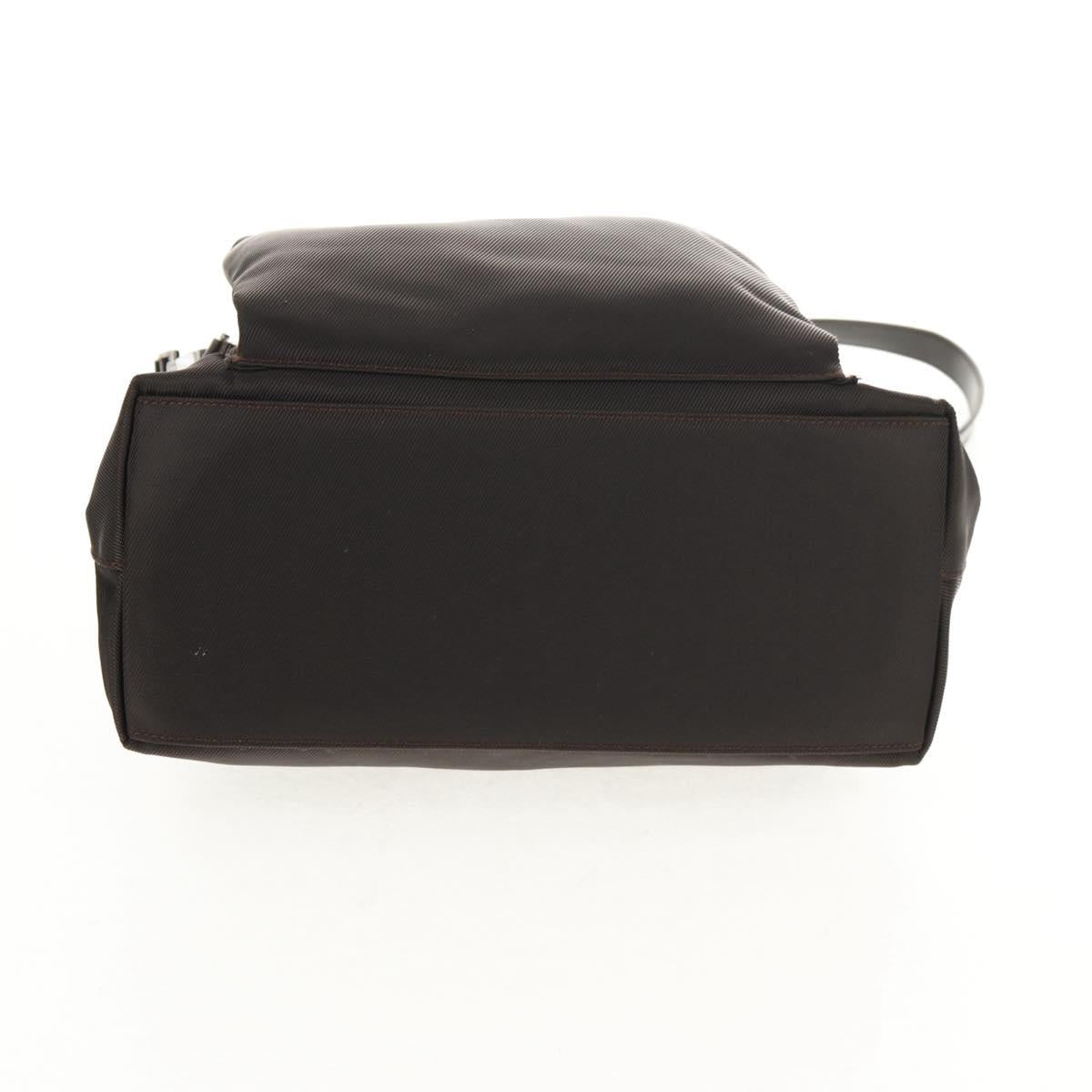 GUCCI Bamboo Hand Bag Nylon 2way Brown Auth ep11094