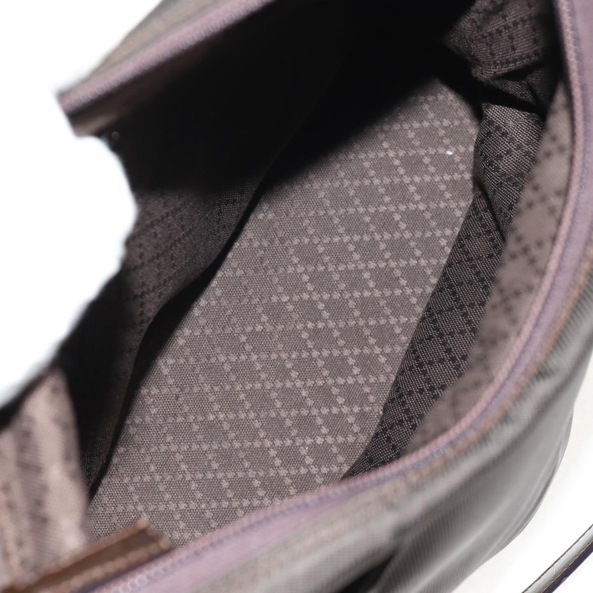 GUCCI Bamboo Hand Bag Nylon 2way Brown Auth ep11094