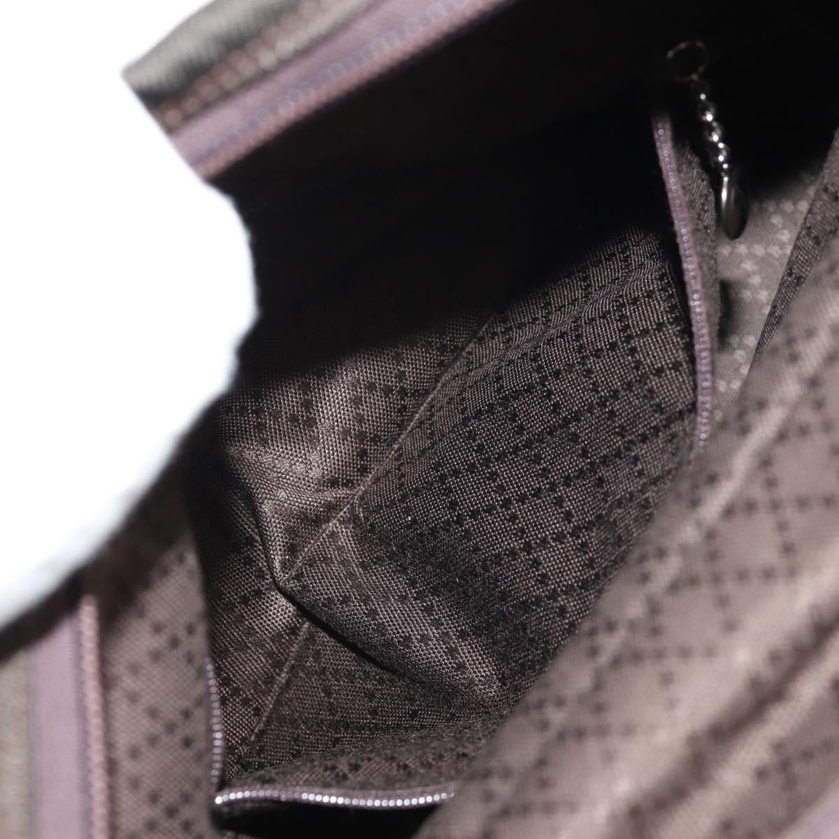 GUCCI Bamboo Hand Bag Nylon 2way Brown Auth ep11094