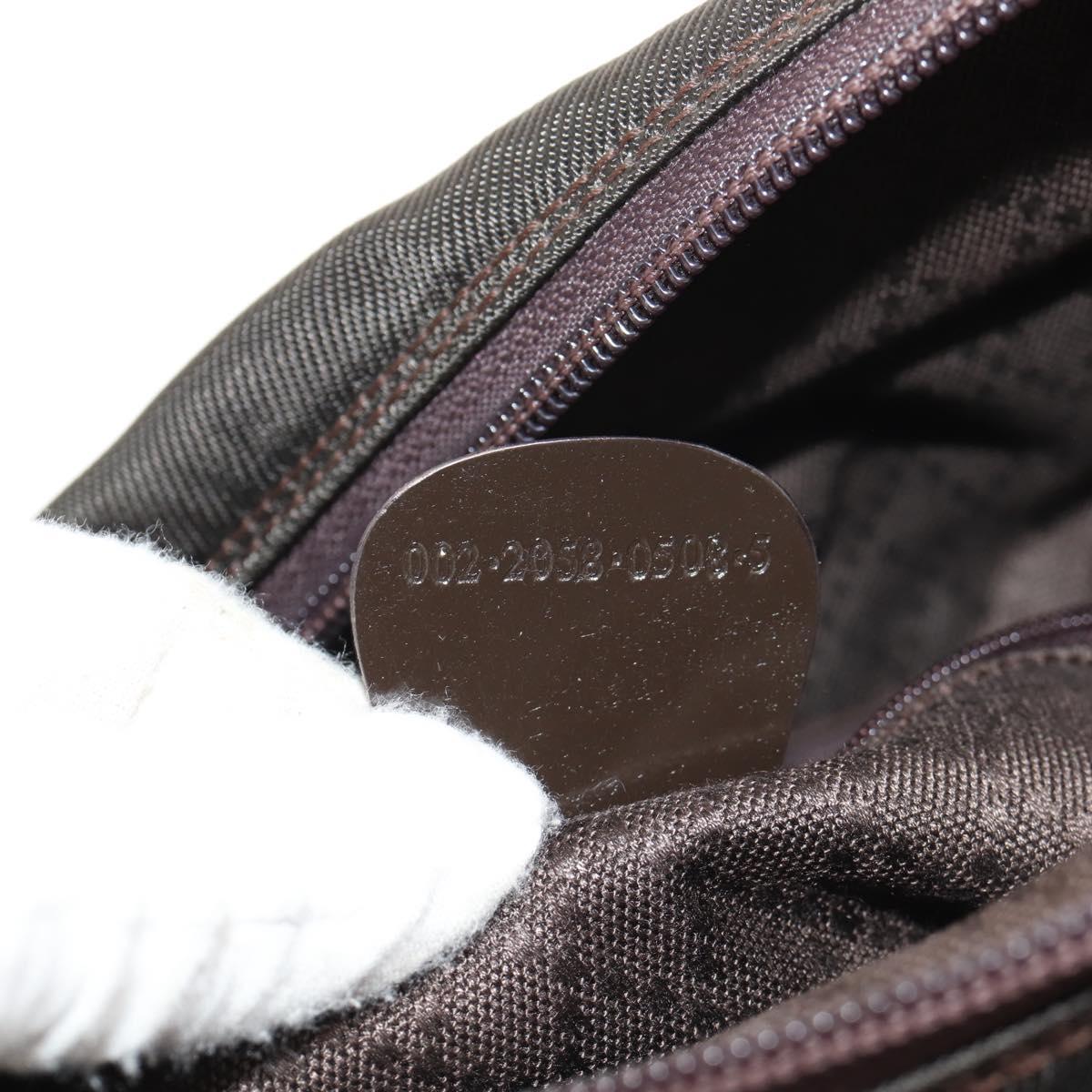 GUCCI Bamboo Hand Bag Nylon 2way Brown Auth ep11094