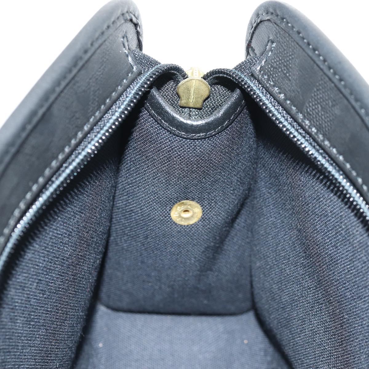 Christian Dior Trotter Canvas Clutch Bag PVC Black Gold Auth ep11095V